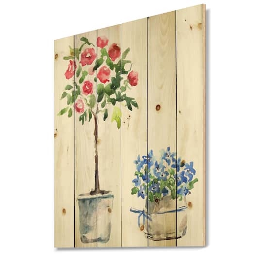 Designart - Blue and Red Houseplants